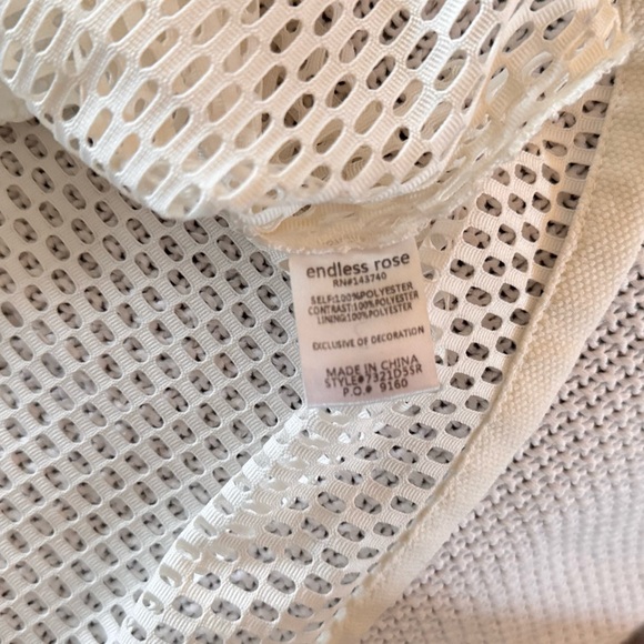 ENDLESS ROSE Cream Floral Lace Mini Dress - Picture 12 of 14